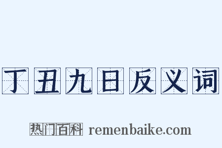 丁丑九日反义词是什么意思的图片